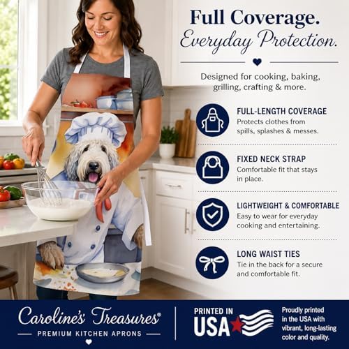 Caroline's Treasures Komondor The Chef Apron Cooking Kitchen Server Baking - Image 4