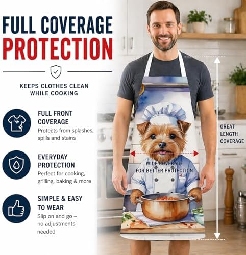 Caroline's Treasures Norfolk Terrier The Chef Apron Cooking Kitchen Server - Image 3