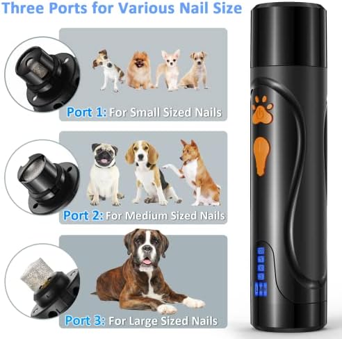 YABIFE Dog Nail Trimmers and Dog Nail Clippers Kit, Whisper Quiet Electric - Image 6
