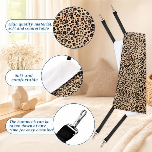Jetec 2 Pack Cat Hammock for Cage, Leopard and Dot - Image 6