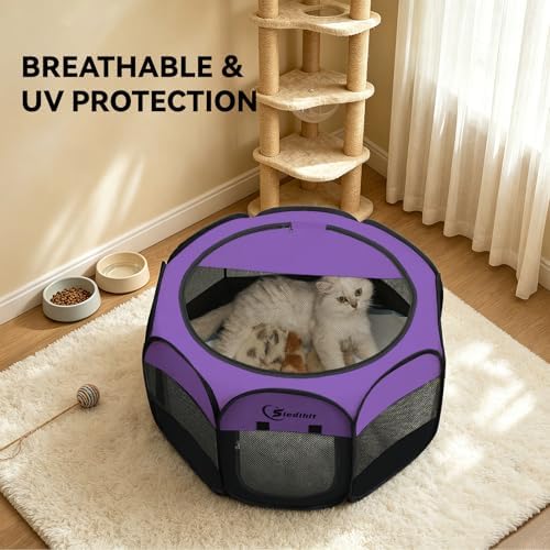 Siedihit Dog Cat Playpen, Puppy Pet Playpen, Small Dogs Tent Crates Cage - Image 5