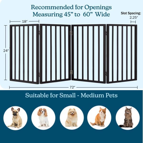 Pet Gate - 4-Panel Indoor Foldable Dog Fence - Image 3