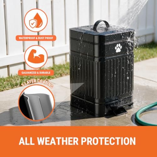Pupzle Dog Poop Trash Can Outside, 1.3 Gal Outdoor Dog Poop Trash Can - Image 4