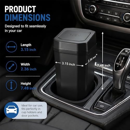 Car Trash Can, 2 Packs Leakproof Mini Car Garbage Can - Image 4
