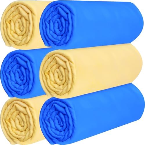 6 Pack Shammy Cloth for Car Drying 26”x17”, Absorbent Chamois Towel for Car by Unknown