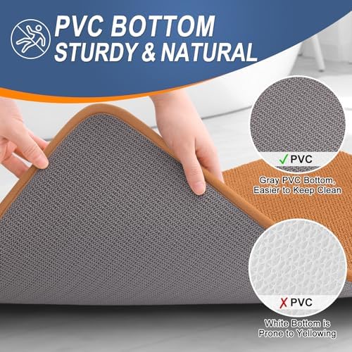 OLANLY Thick Memory Foam Small Bathroom Rug 24x16, Absorbent Bath Mat - Image 4