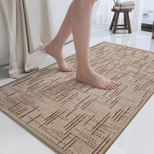 Bath Mat Non Slip, Quick Dry Bathroom Rug Under Door by QiCaiJia