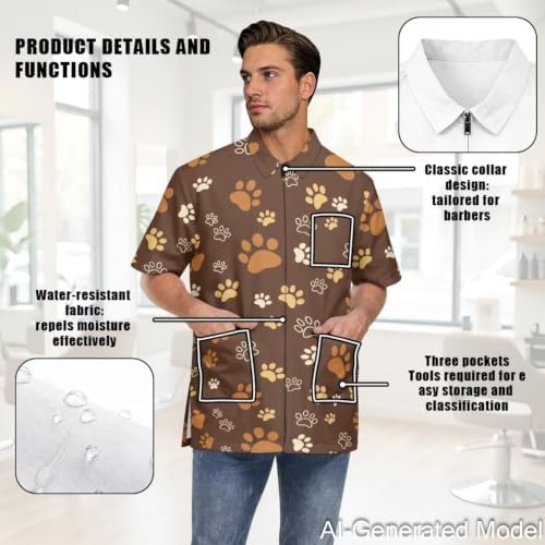 Dog Grooming Smock for Women & Men Water & Hair Repellent - Image 5