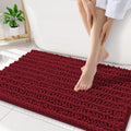 Smiry Bathroom Rugs 34X21, Extra Soft Rubber Backing Chenille Bath Mats by Smiry