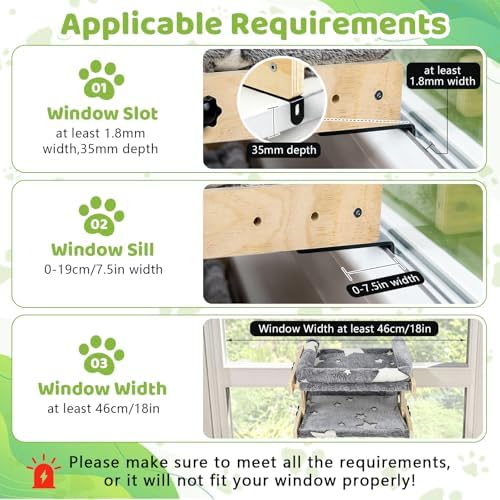 Cat Window Perch, Glow in The Dark Cordless Pet Hammock Bed - Image 5