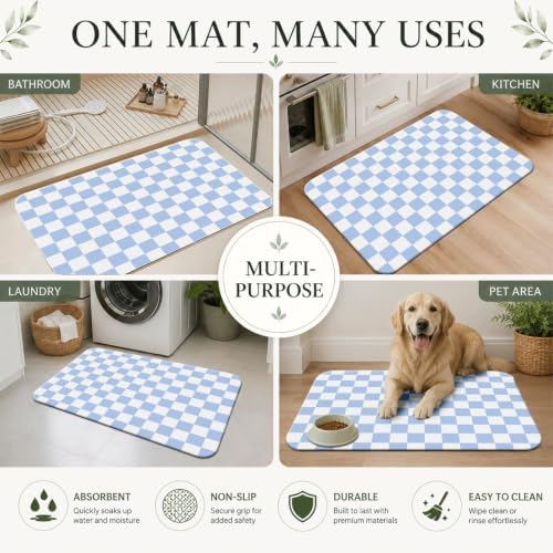 Natural Diatomaceous Earth Bath Mat, Ultra Thin Quick Dry Floor Rug - Image 7