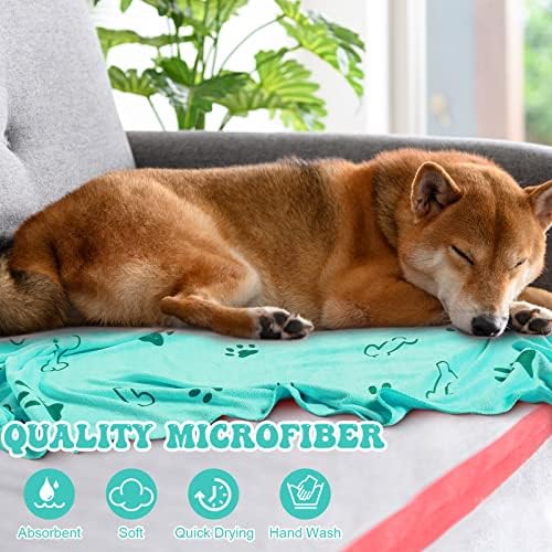 Peryiter 8 Pcs Dog Towels Pet Bath Drying Towels 55 x 28 Inches Large Absorbent - Image 4