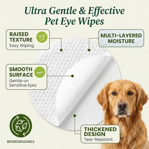 Dog Eye Wipes for Tear Stain Removal, Vet-Recommended Dog Eye Infection - Image 3