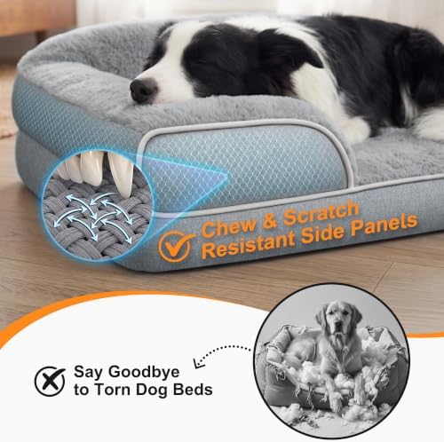 Extra Large Orthopedic Dog Bed, XL Washable Pet Couch Bed - Image 4
