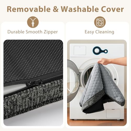 JOEJOY Orthopedic Dog Bed for Large Dogs, Washable Dog Crate Bed Large Sized - Image 6