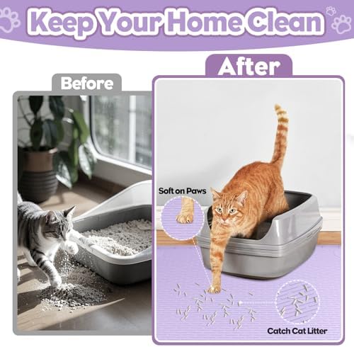 Silicone Cat Litter Mat for Litter Box 40”x28” Large Cat Mat - Image 3
