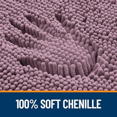 OLANLY Bathroom Runner Rugs 70x24, Extra Soft Absorbent Chenille Bath Rugs - Image 3