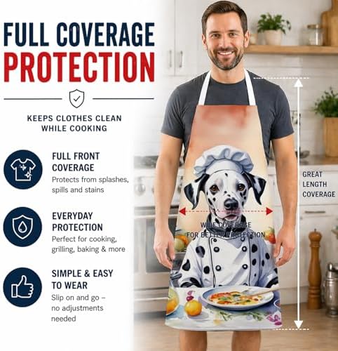 Caroline's Treasures Dalmatian The Chef Apron Cooking Kitchen Server Baking - Image 3
