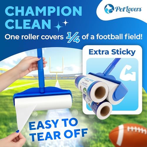 PetLovers Extra Sticky Floor Lint Roller 4 Pack of Refills Only - Image 5