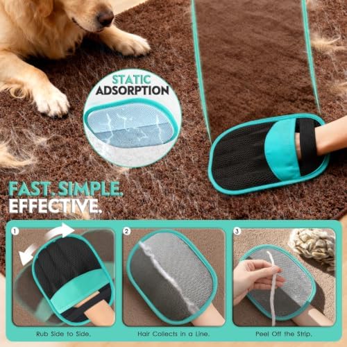Pet Hair Remover for Dogs Cats: Reusable Five-Finger Static Pet Hair Removal - Image 3