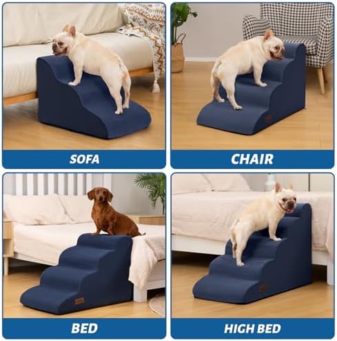 Aodisman Dog Stairs for High Bed, 5-Step Pet Ramp for Small Dogs and Cats - Image 3