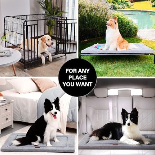 Dog Bed for Crate, Large Sized Dog Crate Beds, Washable Dogs Bed Mat - Image 6