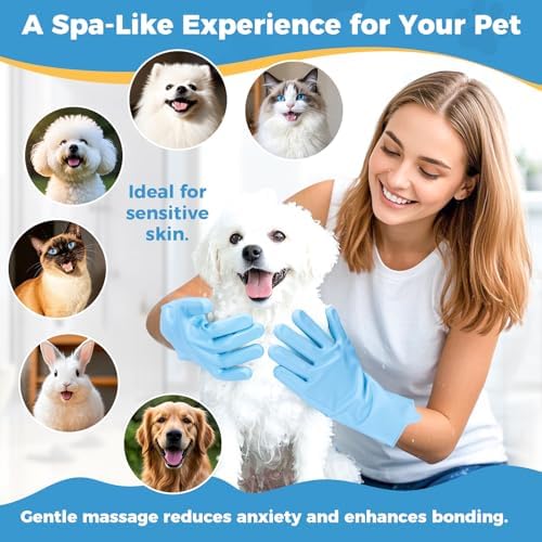 Pet Grooming Gloves, Dog Washing Gloves - Image 3