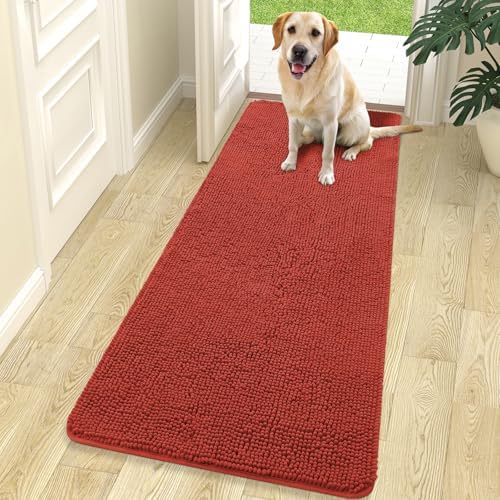 OLANLY Dog Door Mat for Muddy Paws 70x24, Super Absorbent Chenille Mud Mat by OLANLY
