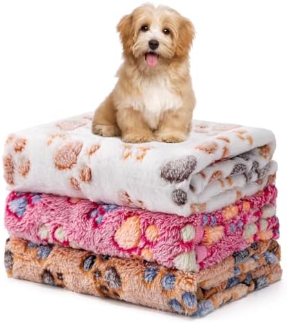 1 Pack 3 Blankets Fluffy Premium Fleece Soft Pet Blanket Flannel Throw by Unknown