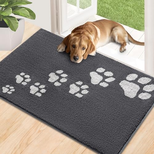 Timo Dog Door Mat for Muddy Paws, Low-Profile Washable Entryway Rug, Non-Slip by Timo