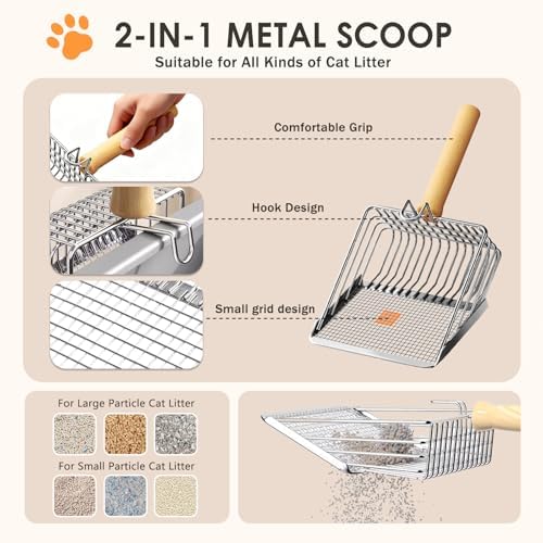 Stainless Steel Litter Box, 17.4'' x 13.5'' x 8.5'' Metal Kitty Litter Box - Image 3