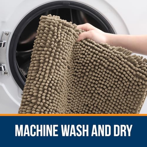 OLANLY Bathroom Runner Rugs 40x24, Extra Soft Absorbent Chenille Bath Rugs - Image 5