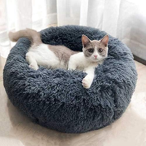 Cat Bed for Indoor Cats, Mini Plush Self Warming Kitten Bed, 20 Inch - Image 2