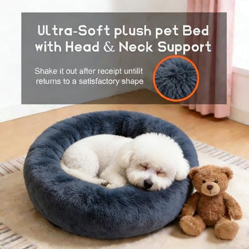 Comfort Donut Dog Bed for Small Dogs, Cat Bed & Pet Bed for Indoor Use - Image 4