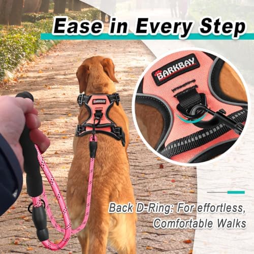 BARKBAY Dog Harness for Large Dog No Pull 2 Leash Clips Dog Vest - Image 3