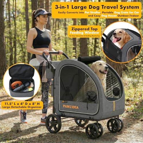 PAWZIDEA 3-in-1 Large Dog Stroller - Image 3