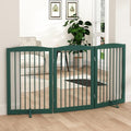 PUPETPO Freestanding Pet Gate for Dogs, Foldable Wooden Dog Gate for House by PUPETPO