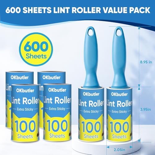 600 Sheets Lint Roller for Pet Hair, Lint Remover Extra Sticky - Image 2
