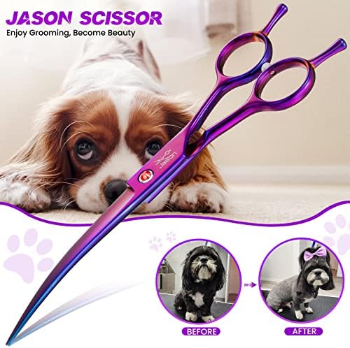 JASON Curved Dog Grooming Scissors - Image 2