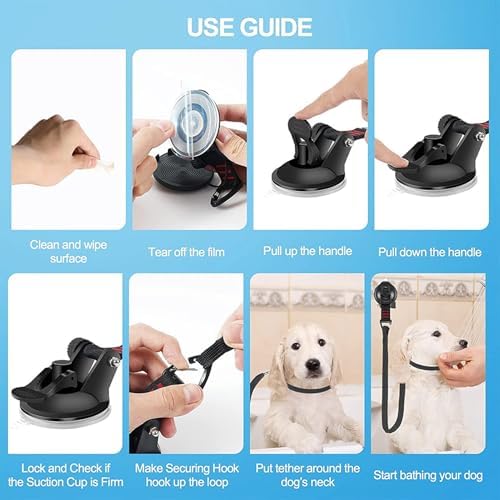 Srliya Professional Heavy Duty Rubber Dog Bathing Suction Cup Tether, Portable - Image 5