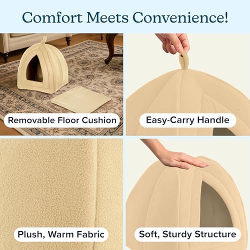 Cat House - Indoor Bed with Removable Foam Cushion - Pet Tent - Image 3