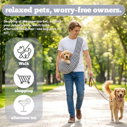 Dog Sling Carrier for Small Dogs and Cats 5–16 lbs, Puppy Carrier Sling - Image 7