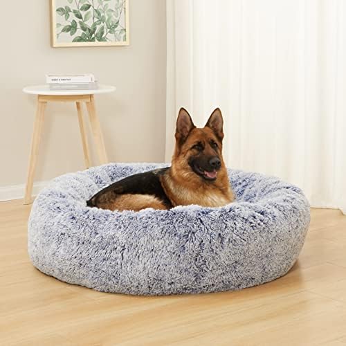 Bedfolks Calming Fluffy Donut Dog Bed - Image 2