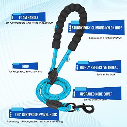 Lukovee Double Dog Leash, Reflective Heavy Duty Lead, No Tangle - Image 3