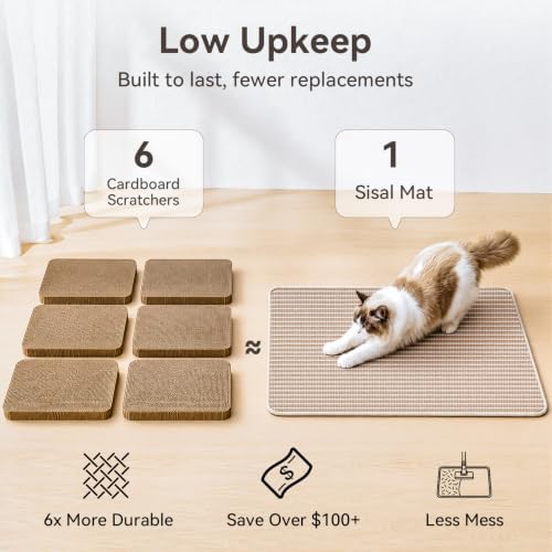 Large Cat Scratcher Mat, 39.3"×23.6" Sisal Cat Scratch Pad - Image 4