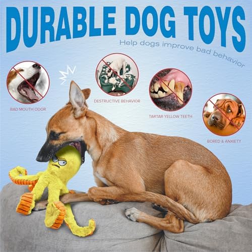LEGEND SANDY Tough Dog Toys, Squeaky Large Dog Toy, Stuffed Puppy Chew Toys - Image 4