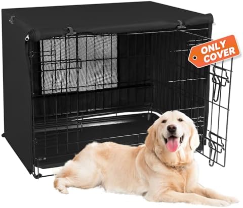 X-ZONE PET Dog Crate Cover Waterproof Kennel Cover, 30 in Black by X-ZONEPET