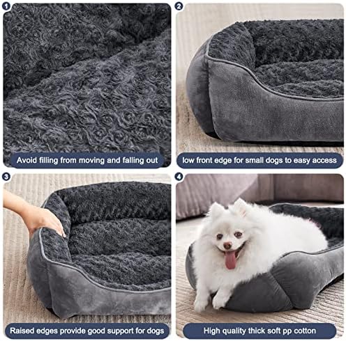 JOEJOY Rectangle Dog Bed for Large Medium Small Dogs - Image 4