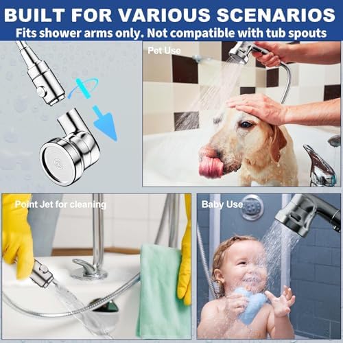 Dog Shower Attachment for Convenient Dog Bath, 3-mode High Pressure Handheld - Image 6