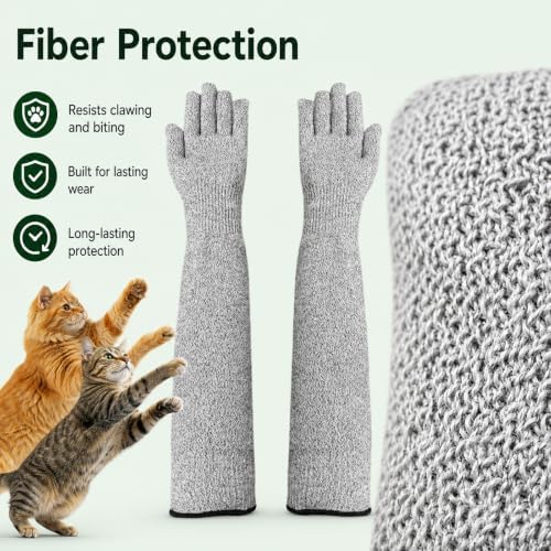 Cat Gloves Bite Proof, 15.7” Ultra Flexible Animal Handling Gloves - Image 5